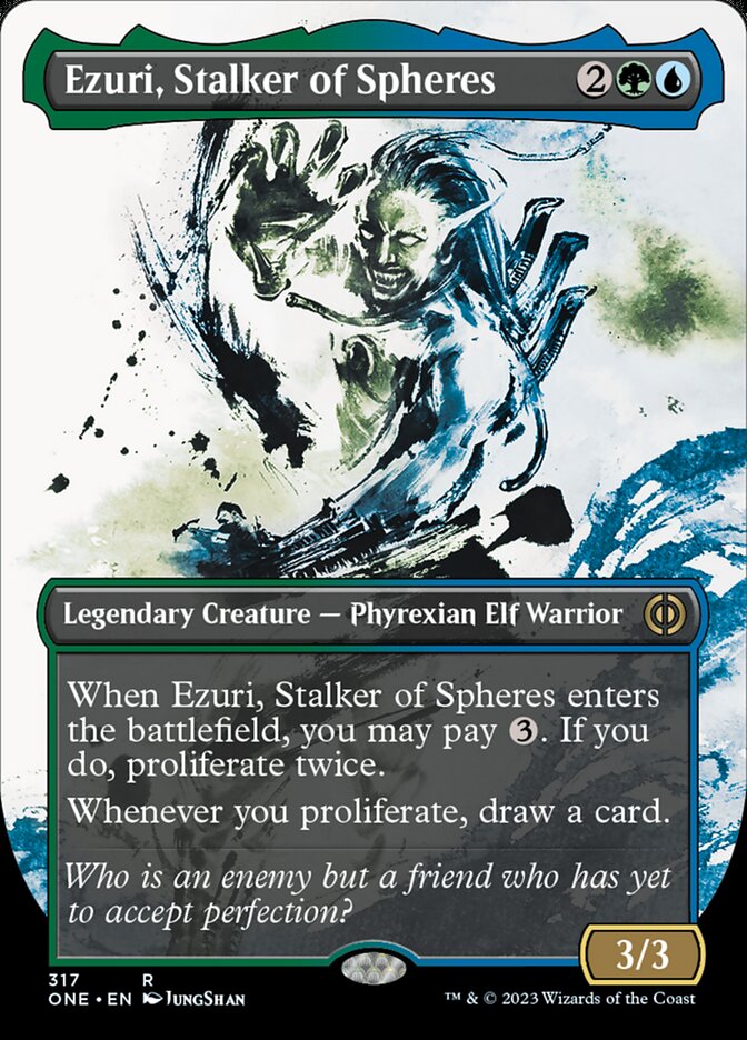 Ezuri, Stalker of Spheres (Borderless Ichor) [Phyrexia: All Will Be One] | Gear Gaming Fayetteville