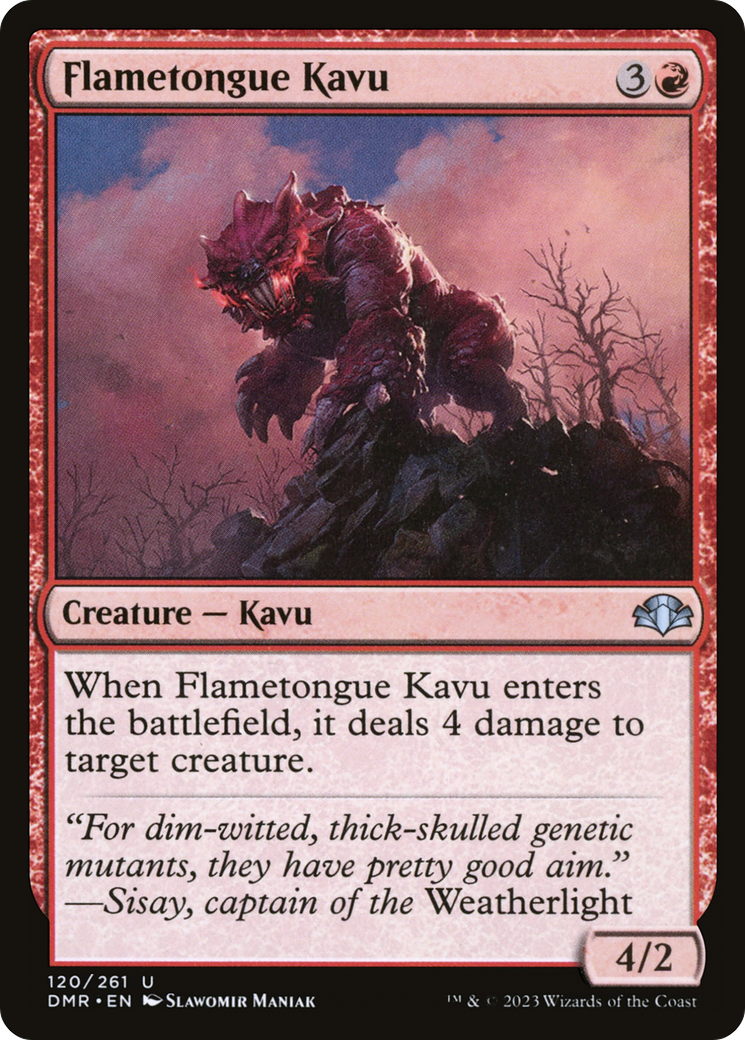 Flametongue Kavu [Dominaria Remastered] | Gear Gaming Fayetteville