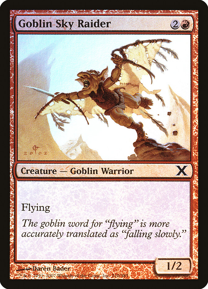 Goblin Sky Raider (Premium Foil) [Tenth Edition] | Gear Gaming Fayetteville