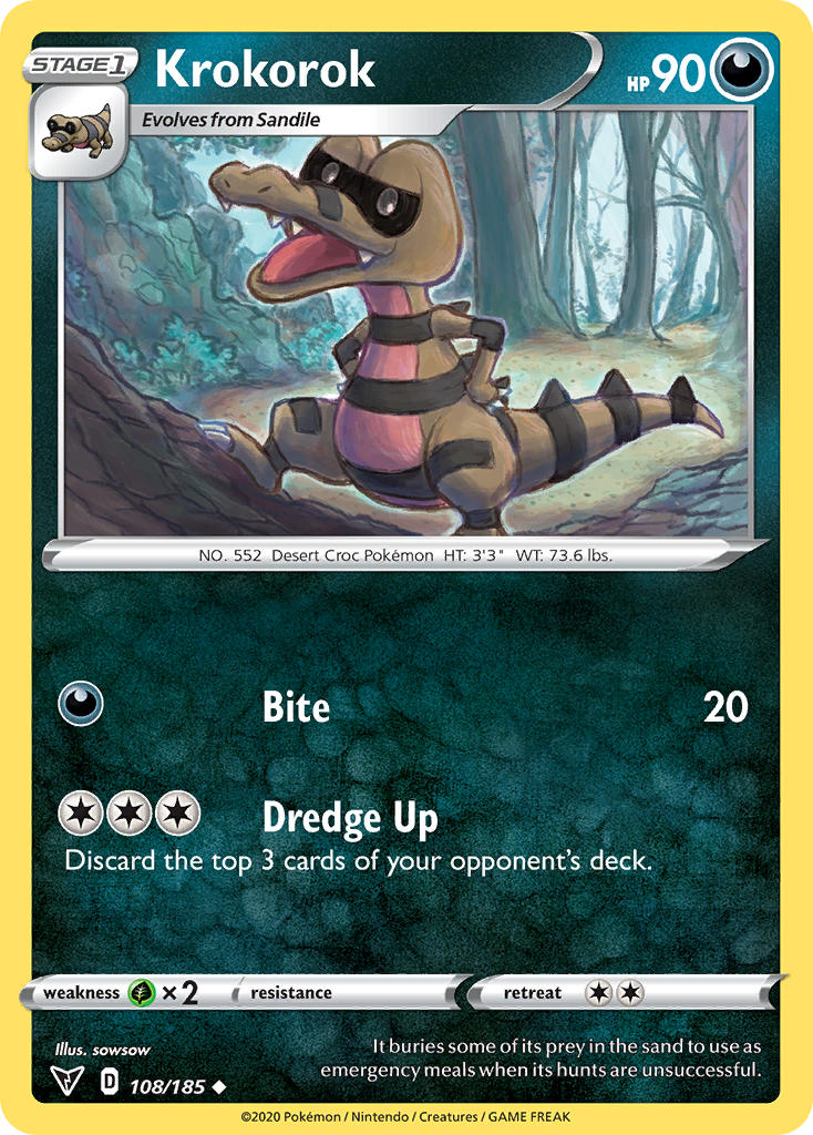 Krokorok (108/185) [Sword & Shield: Vivid Voltage] | Gear Gaming Fayetteville