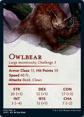 Owlbear Art Card [Dungeons & Dragons: Adventures in the Forgotten Realms Art Series] | Gear Gaming Fayetteville