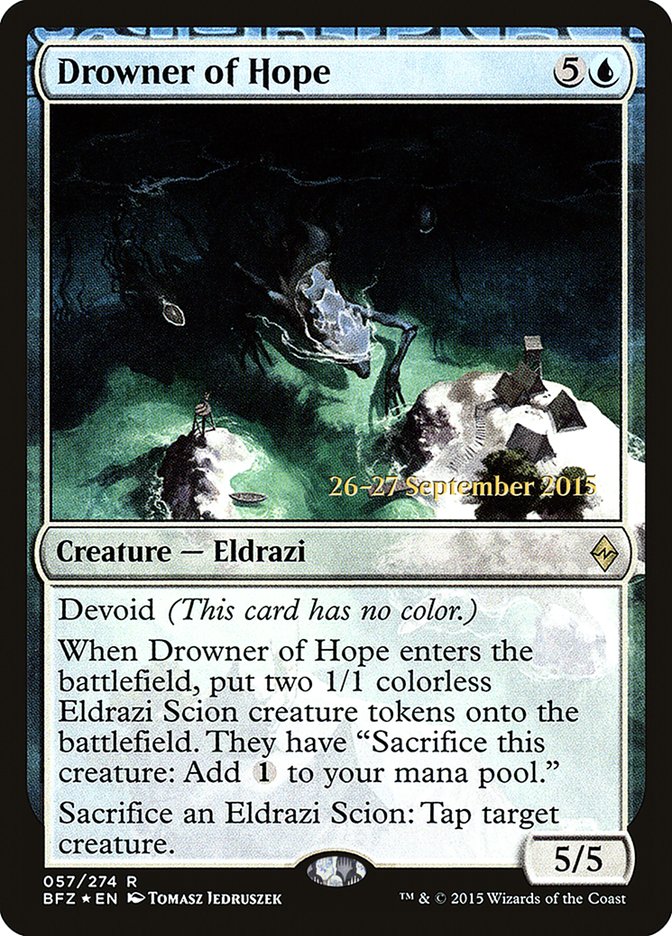 Drowner of Hope [Battle for Zendikar Prerelease Promos] | Gear Gaming Fayetteville