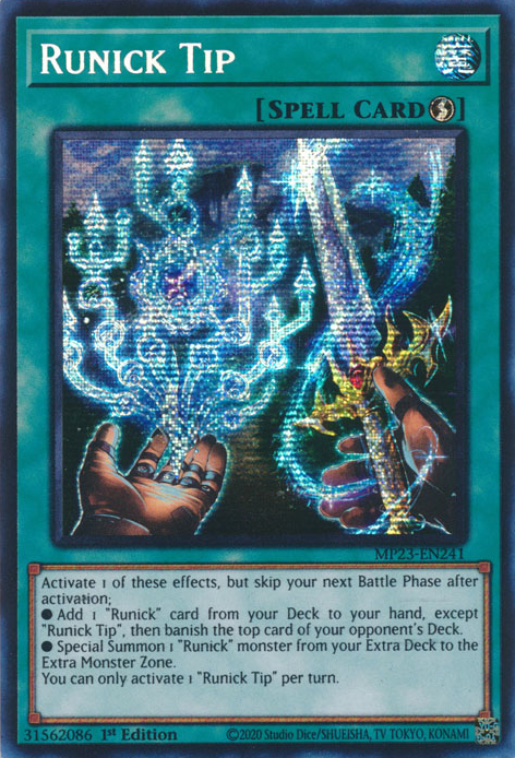 Runick Tip [MP23-EN241] Prismatic Secret Rare | Gear Gaming Fayetteville