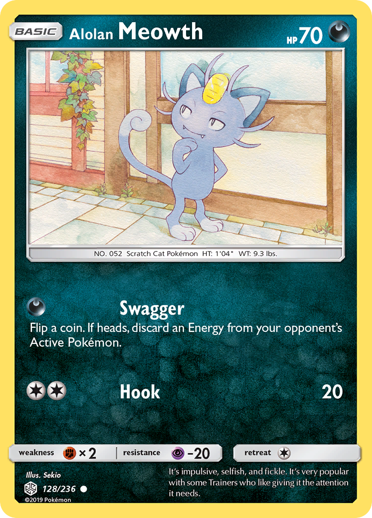 Alolan Meowth (128/236) [Sun & Moon: Cosmic Eclipse] | Gear Gaming Fayetteville