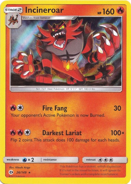 Incineroar (26/149) (Water Web Holo) [Sun & Moon: Base Set] | Gear Gaming Fayetteville