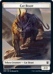 Cat Beast // Construct Double-Sided Token [Zendikar Rising Tokens] | Gear Gaming Fayetteville