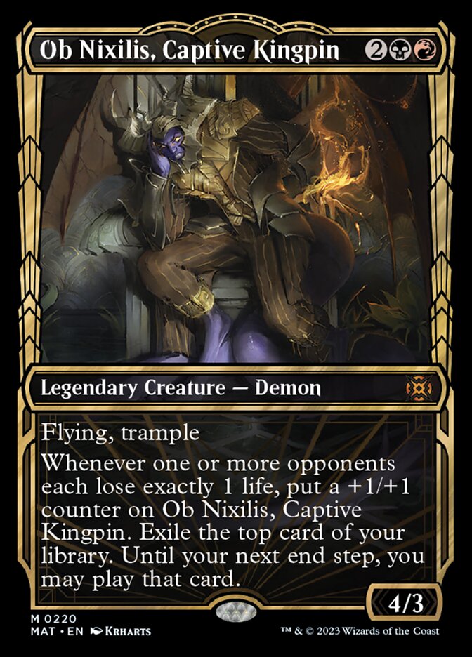 Ob Nixilis, Captive Kingpin (Showcase Halo Foil) [March of the Machine: The Aftermath] | Gear Gaming Fayetteville