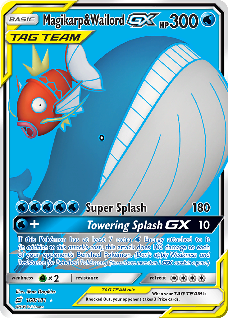 Magikarp & Wailord GX (160/181) [Sun & Moon: Team Up] | Gear Gaming Fayetteville