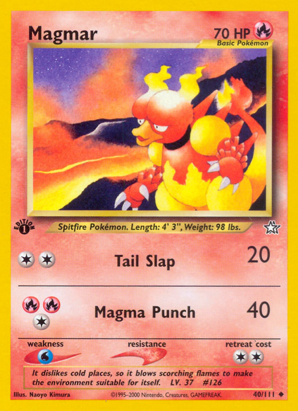 Magmar (40/111) [Neo Genesis 1st Edition] | Gear Gaming Fayetteville