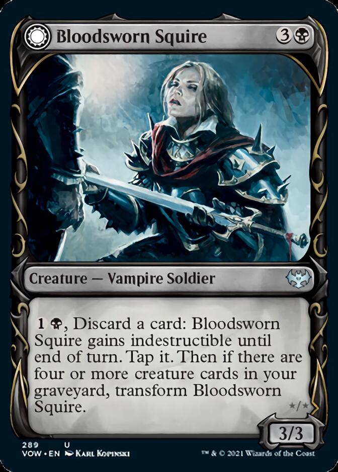 Bloodsworn Squire // Bloodsworn Knight (Showcase Fang Frame) [Innistrad: Crimson Vow] | Gear Gaming Fayetteville