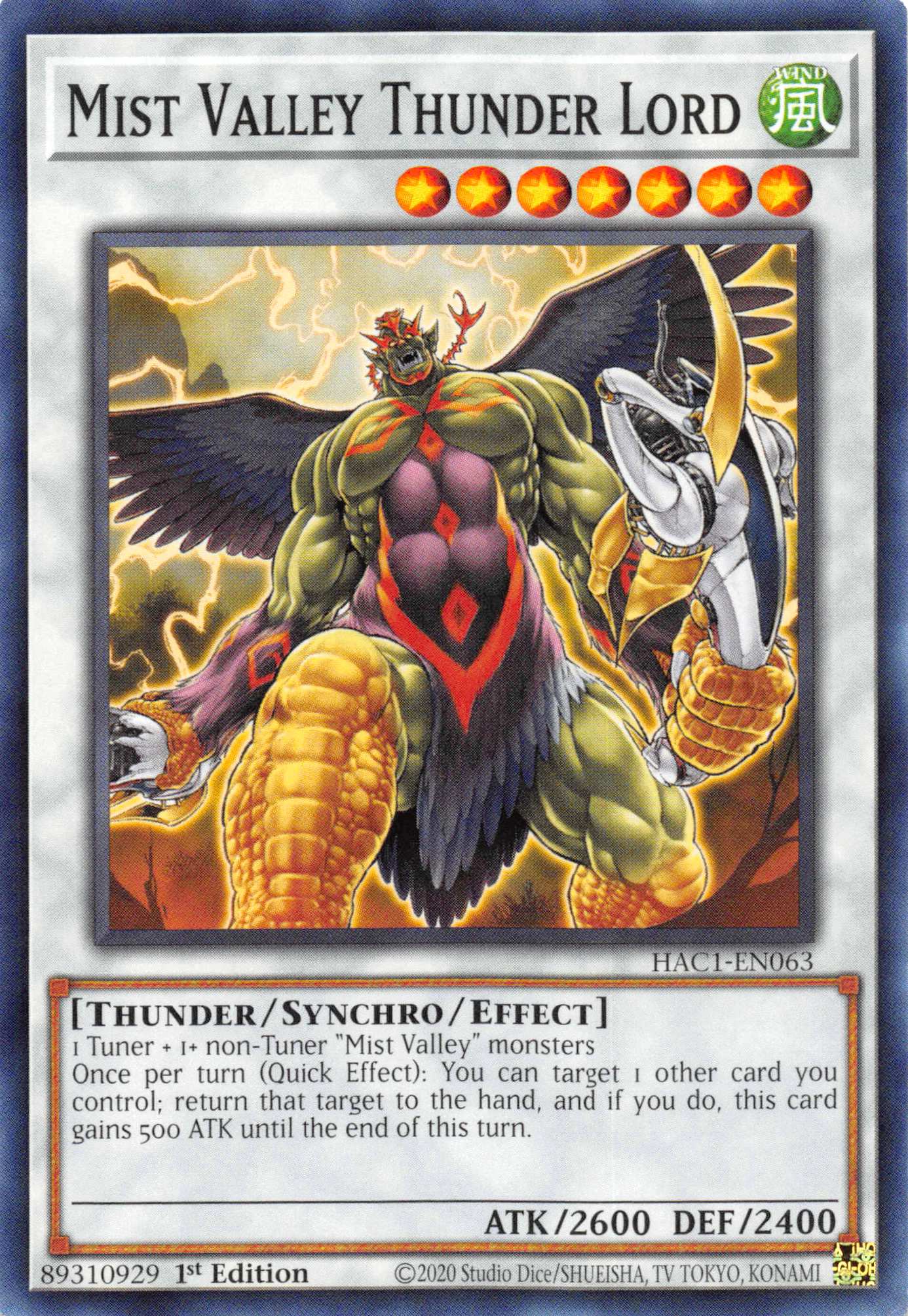 Mist Valley Thunder Lord [HAC1-EN063] Common | Gear Gaming Fayetteville