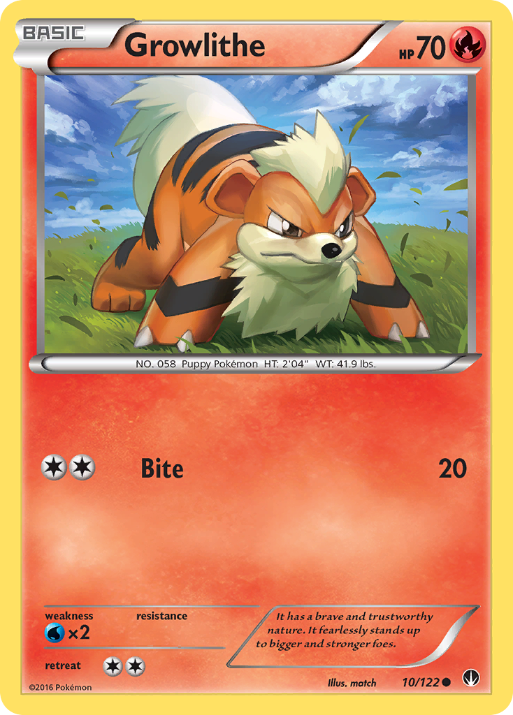 Growlithe (10/122) [XY: BREAKpoint] | Gear Gaming Fayetteville