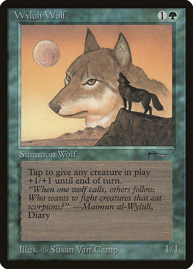 Wyluli Wolf (Light Mana Cost) [Arabian Nights] | Gear Gaming Fayetteville