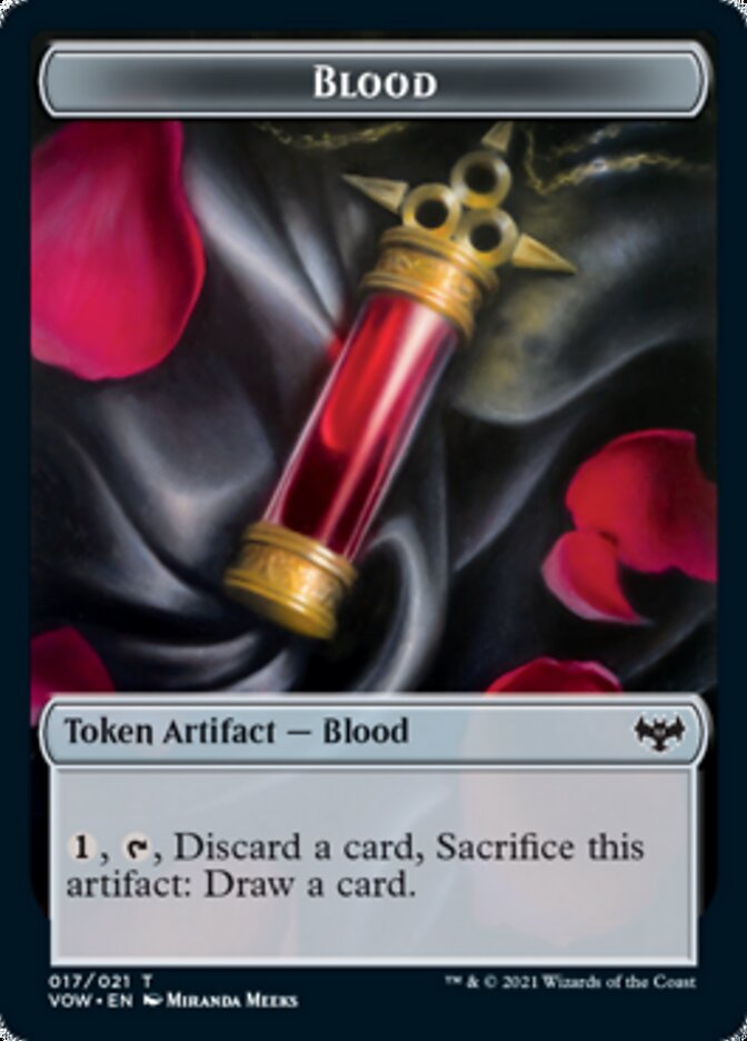 Blood // Zombie (005) Double-Sided Token [Innistrad: Crimson Vow Tokens] | Gear Gaming Fayetteville