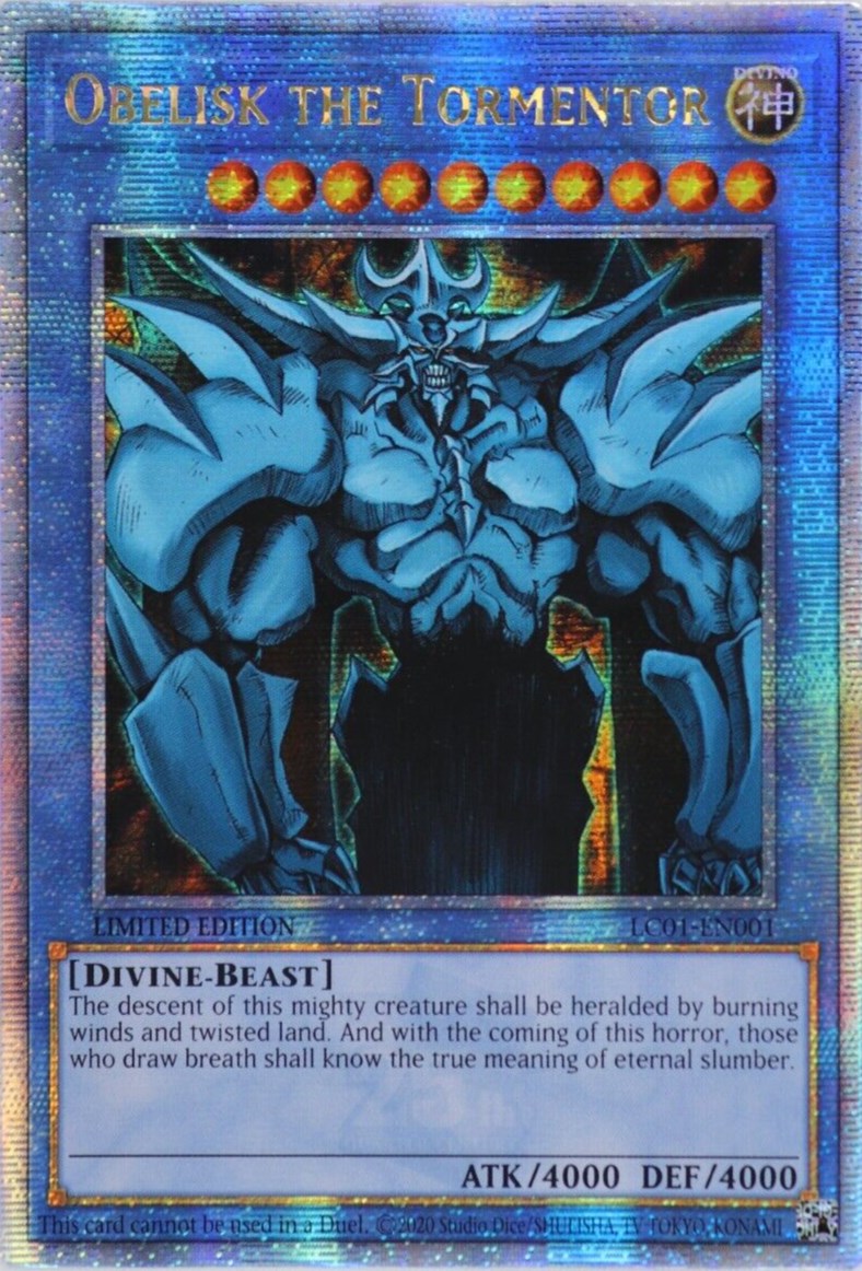 Obelisk the Tormentor (25th Anniversary) [LC01-EN001] Quarter Century Secret Rare | Gear Gaming Fayetteville