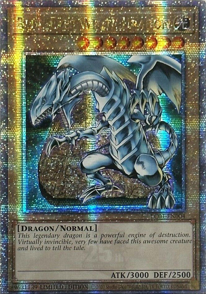 Blue-Eyes White Dragon (25th Anniversary) [LC01-EN004] Quarter Century Secret Rare | Gear Gaming Fayetteville