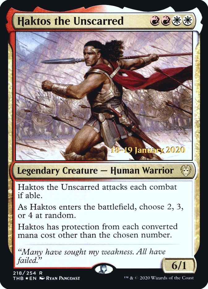 Haktos the Unscarred [Theros Beyond Death Prerelease Promos] | Gear Gaming Fayetteville