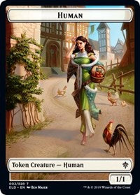 Human // Food (17) Double-Sided Token [Throne of Eldraine Tokens] | Gear Gaming Fayetteville