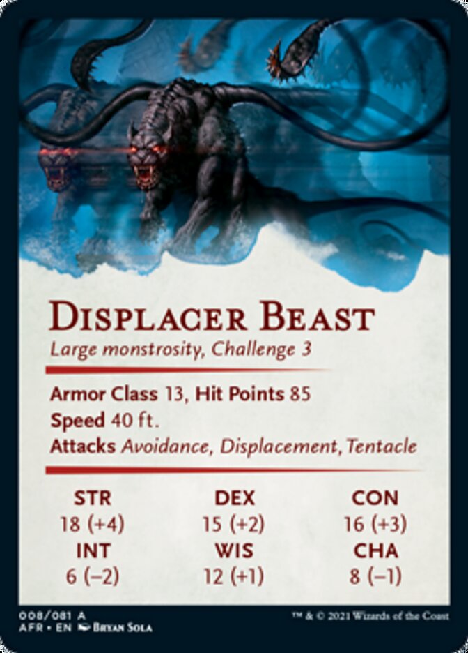 Displacer Beast Art Card [Dungeons & Dragons: Adventures in the Forgotten Realms Art Series] | Gear Gaming Fayetteville