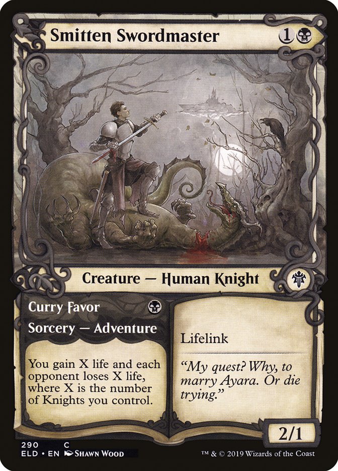 Smitten Swordmaster // Curry Favor (Showcase) [Throne of Eldraine] | Gear Gaming Fayetteville