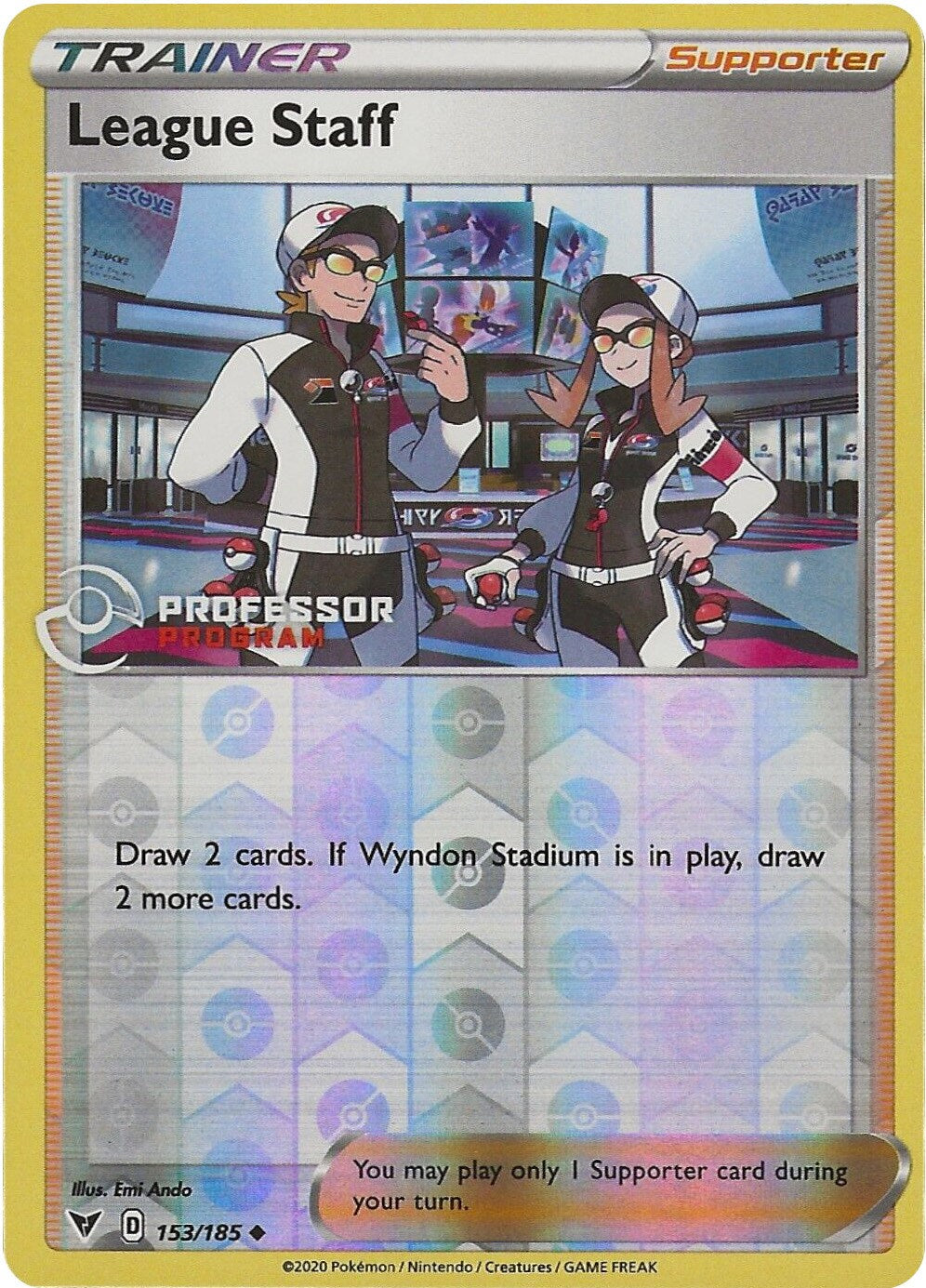League Staff (153/185) (Professor Program Promo) [Sword & Shield: Vivid Voltage] | Gear Gaming Fayetteville