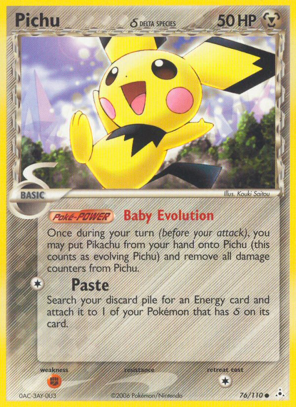 Pichu (76/110) (Delta Species) [EX: Holon Phantoms] | Gear Gaming Fayetteville