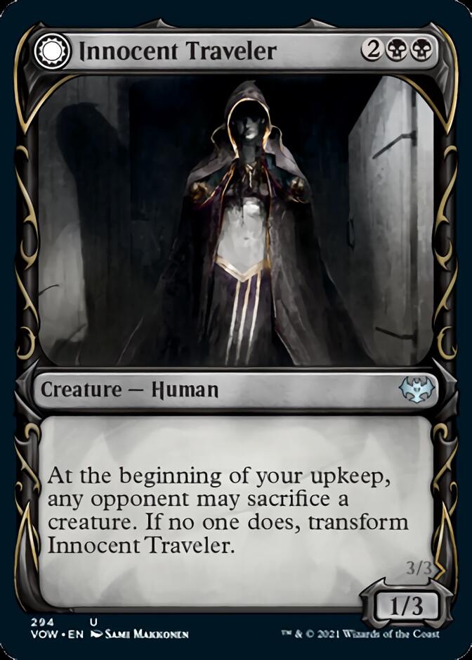 Innocent Traveler // Malicious Invader (Showcase Fang Frame) [Innistrad: Crimson Vow] | Gear Gaming Fayetteville