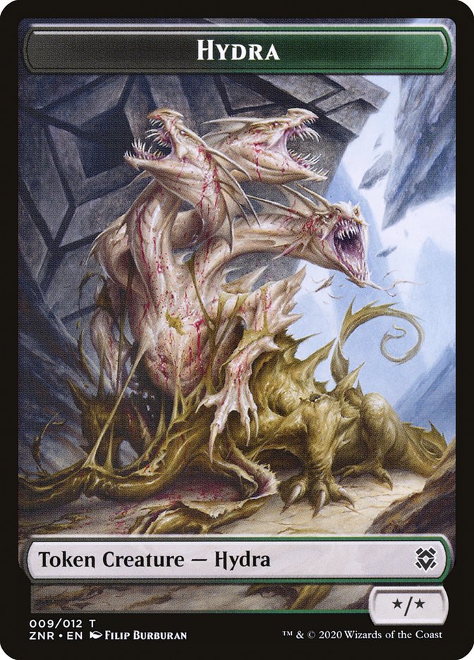 Cat // Hydra Double-Sided Token [Zendikar Rising Tokens] | Gear Gaming Fayetteville