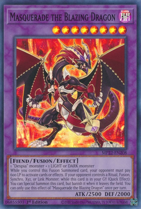 Masquerade the Blazing Dragon [MP22-EN208] Super Rare | Gear Gaming Fayetteville