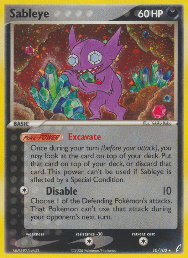 Sableye (10/100) [EX: Crystal Guardians] | Gear Gaming Fayetteville