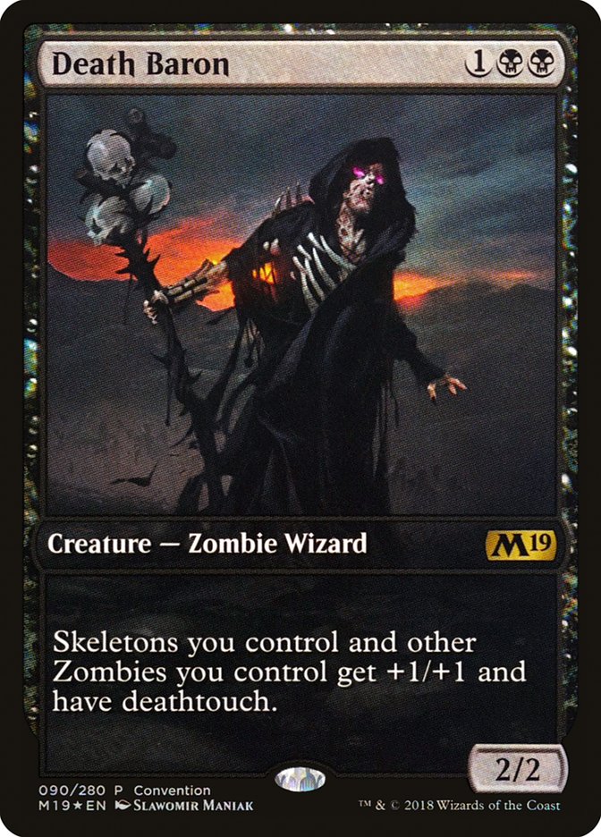 Death Baron (Convention) (Full Art) [Core Set 2019 Promos] | Gear Gaming Fayetteville