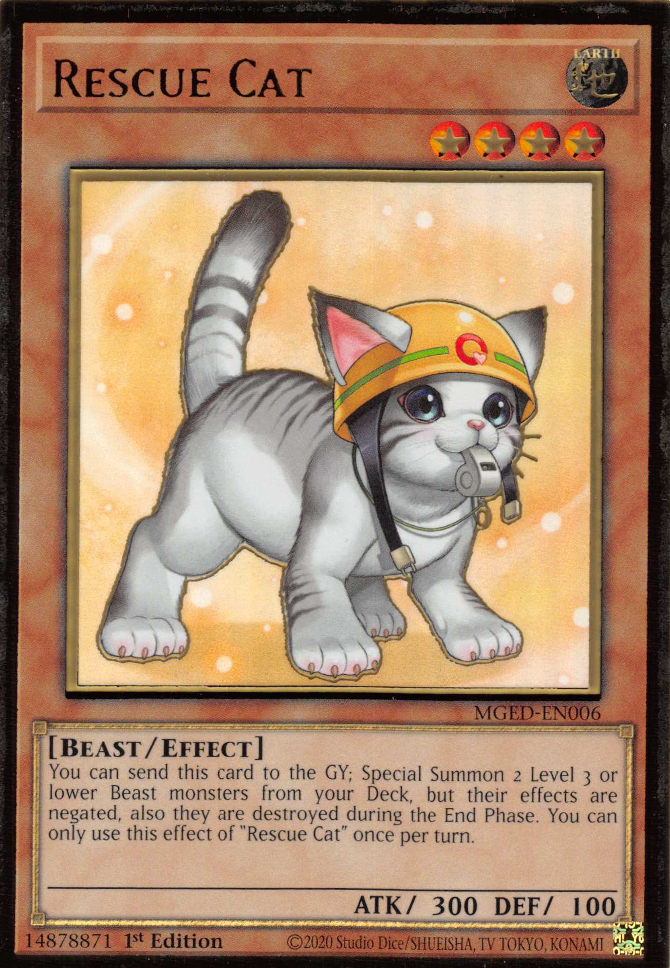 Rescue Cat (Alternate Art) [MGED-EN006] Gold Rare | Gear Gaming Fayetteville