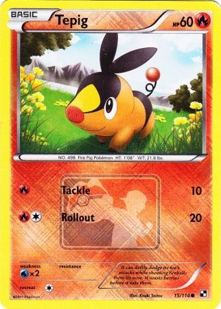Tepig (15/114) (League Promo) [Black & White: Base Set] | Gear Gaming Fayetteville