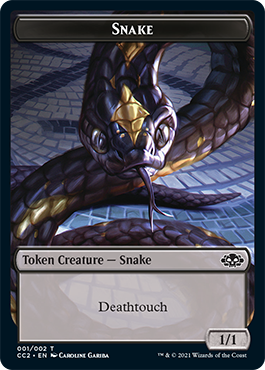 Snake // Zombie Double-Sided Token [Commander Collection: Black Tokens] | Gear Gaming Fayetteville