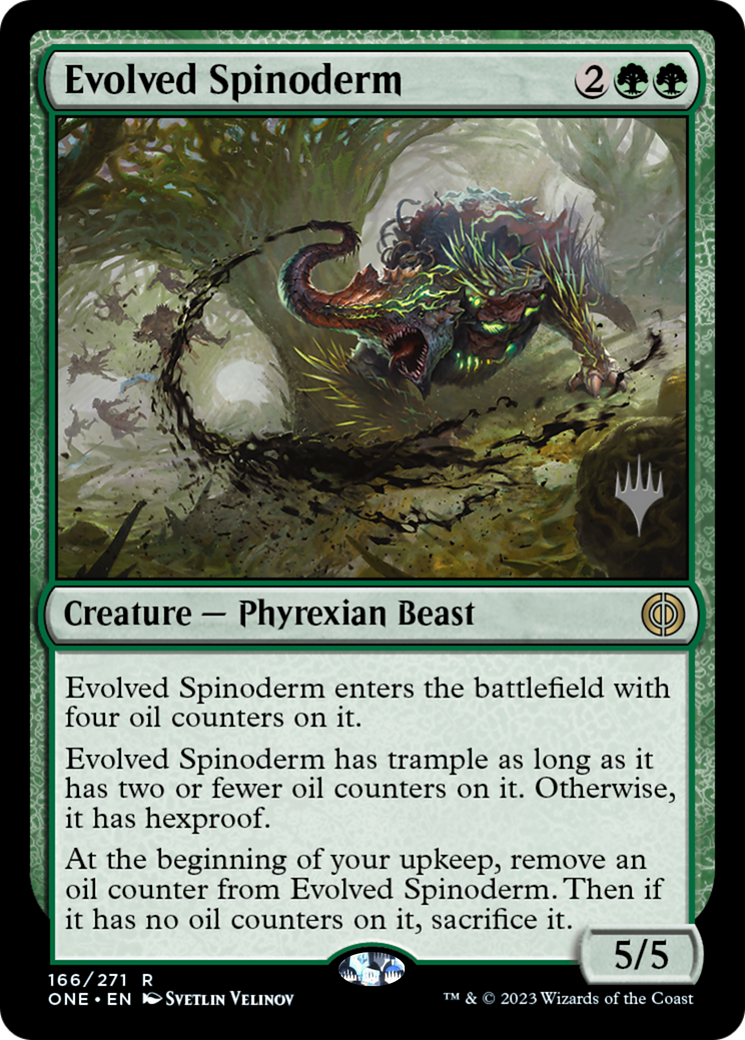 Evolved Spinoderm (Promo Pack) [Phyrexia: All Will Be One Promos] | Gear Gaming Fayetteville