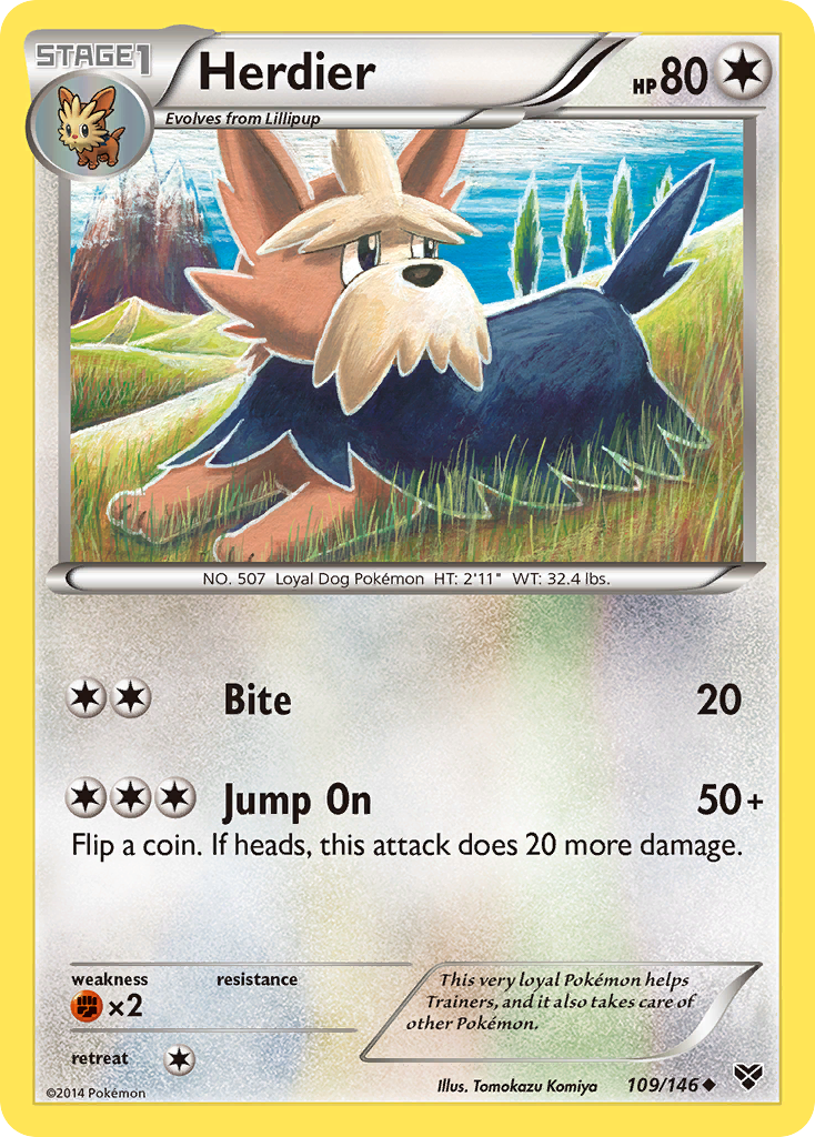 Herdier (109/146) [XY: Base Set] | Gear Gaming Fayetteville