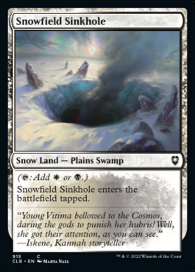 Snowfield Sinkhole [Commander Legends: Battle for Baldur's Gate] | Gear Gaming Fayetteville
