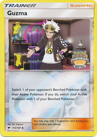 Guzma (115/147) (League Promo) [Sun & Moon: Burning Shadows] | Gear Gaming Fayetteville