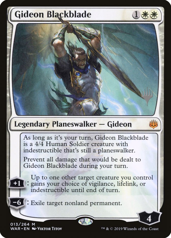 Gideon Blackblade (Promo Pack) [War of the Spark Promos] | Gear Gaming Fayetteville