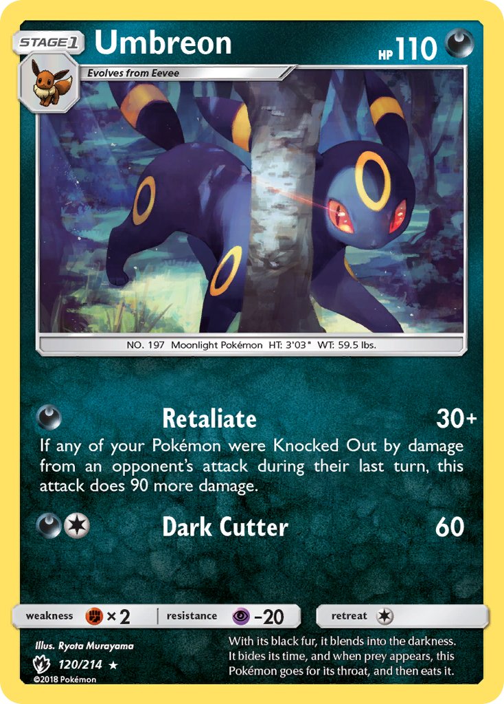 Umbreon (120/214) (Cosmos Holo) (Blister Exclusive) [Sun & Moon: Lost Thunder] | Gear Gaming Fayetteville