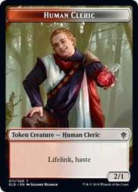 Human Cleric // Food (18) Double-Sided Token [Throne of Eldraine Tokens] | Gear Gaming Fayetteville