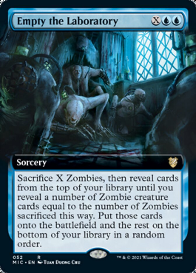 Empty the Laboratory (Extended Art) [Innistrad: Midnight Hunt Commander] | Gear Gaming Fayetteville