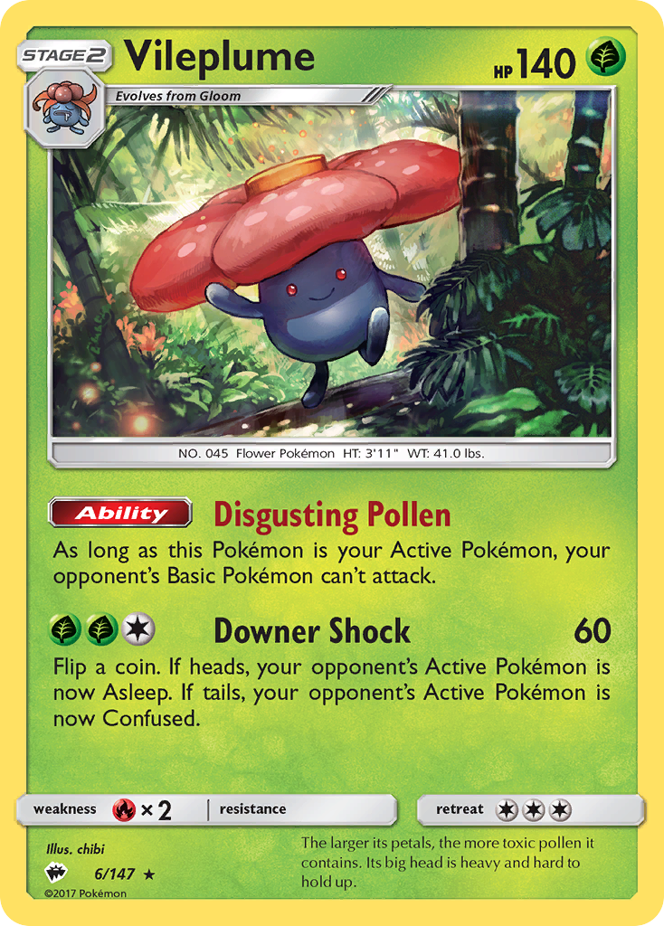 Vileplume (6/147) [Sun & Moon: Burning Shadows] | Gear Gaming Fayetteville