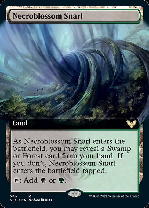 Necroblossom Snarl (Extended Art) [Strixhaven: School of Mages] | Gear Gaming Fayetteville