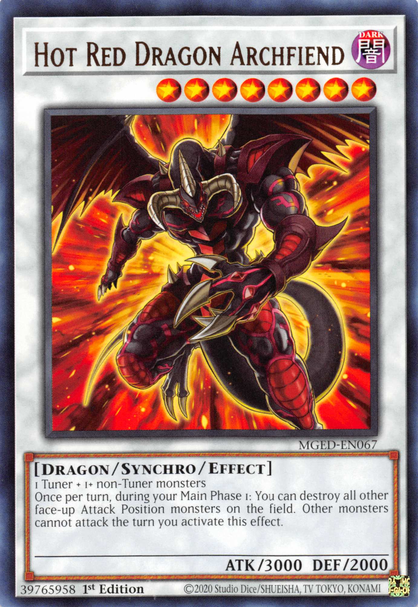 Hot Red Dragon Archfiend [MGED-EN067] Rare | Gear Gaming Fayetteville