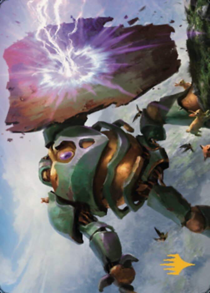 Walking Bulwark Art Card (Gold-Stamped Signature) [Dominaria United Art Series] | Gear Gaming Fayetteville