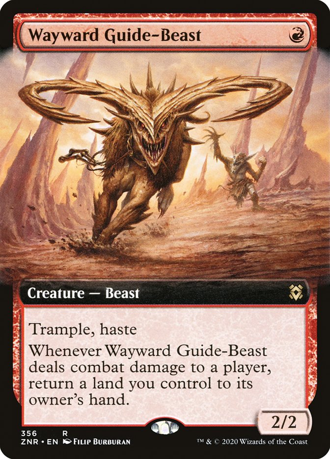 Wayward Guide-Beast (Extended Art) [Zendikar Rising] | Gear Gaming Fayetteville