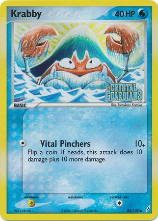 Krabby (54/100) (Stamped) [EX: Crystal Guardians] | Gear Gaming Fayetteville