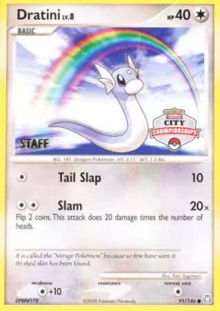 Dratini (91/146) (City Championship Promo Staff) [Diamond & Pearl: Legends Awakened] | Gear Gaming Fayetteville