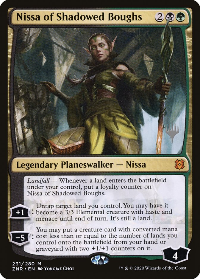 Nissa of Shadowed Boughs (Promo Pack) [Zendikar Rising Promos] | Gear Gaming Fayetteville